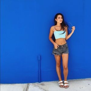 Levi’s Charcoal Cutoff Denim Shorts